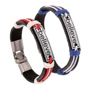 2 Leather Inspirational Bracelet men,women luxury